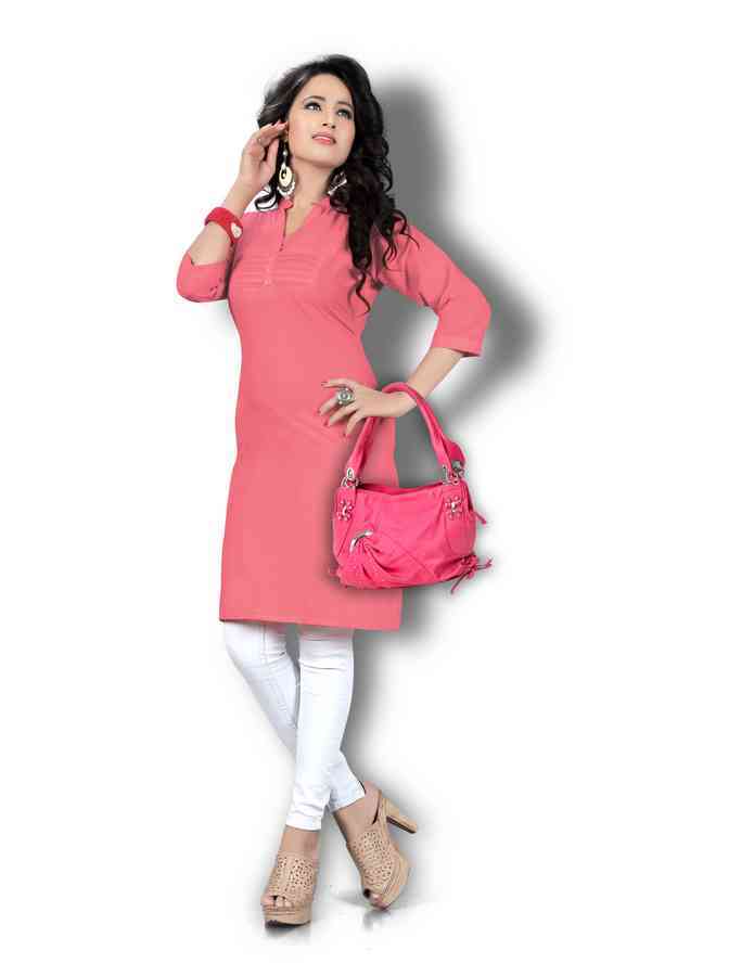 New Cotton Kurtis - Cotton, Size L/xl, Sky Blue, 3/4th Sleeve | Simple Plain Design For Ladies, Comfort And Style Combined