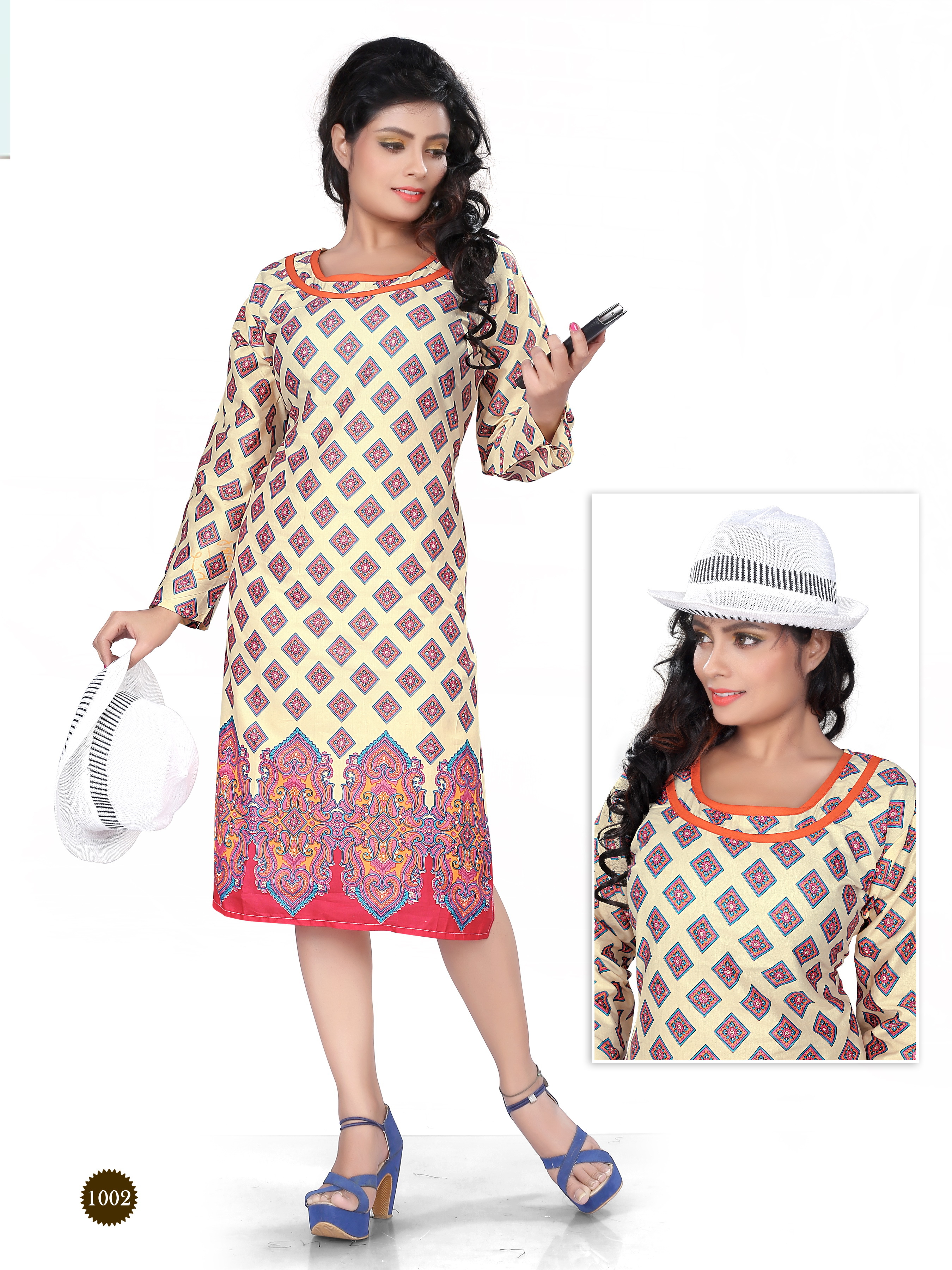 Cream Kurtis