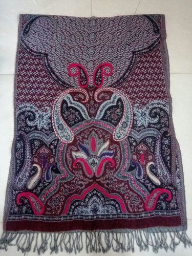Mix Boiled Wool Emb Shawls