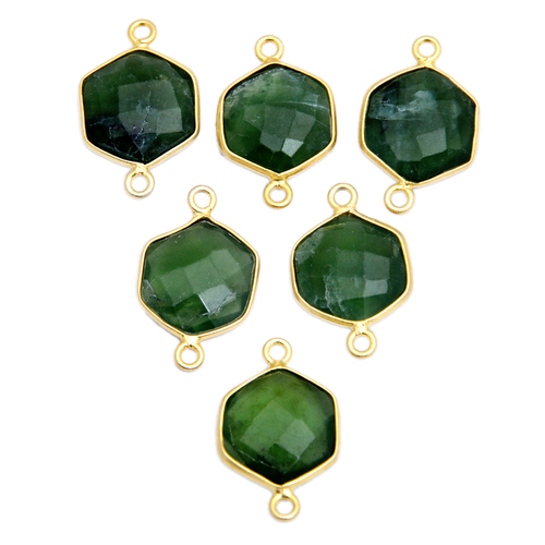 सर्पेंटाइन गोल्ड प्लेटेड बेज़ल कनेक्टर