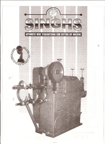Wire Straightening Cum Cutting Machine - Heavy Duty Design, Accurate Straightening and Cutting for Metal Rods, High Output Efficiency