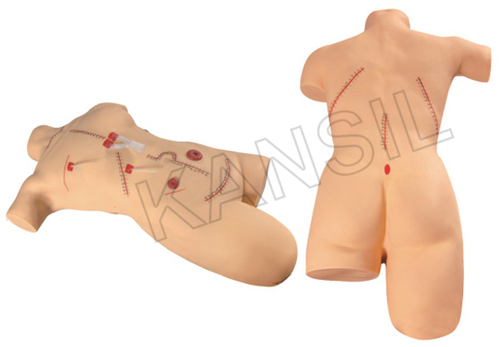 Surgical Suturing and Bandaging Simulator Model - High-Quality Silicone, Life-Size Human Torso with Limbs, Skin Tone | Realistic Simulation, Multiple Wound Types for Practice