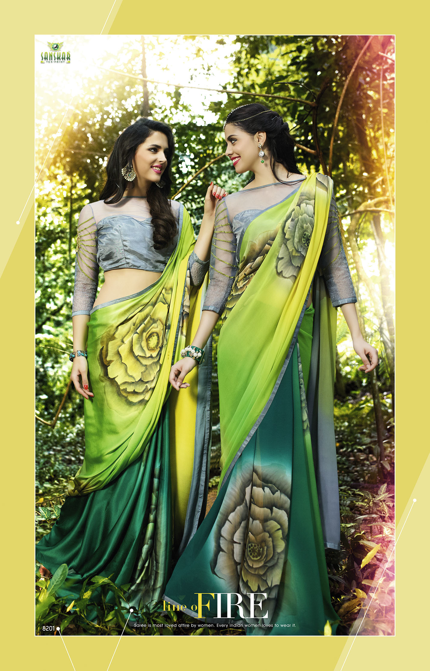 Green Gorgeous Hand Printed Saree