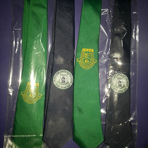 School's Ties - Cotton Polyester Blend, Customized Badge Logo for Boys | High School Uniform - Perfect for Students, Stylish and Comfortable