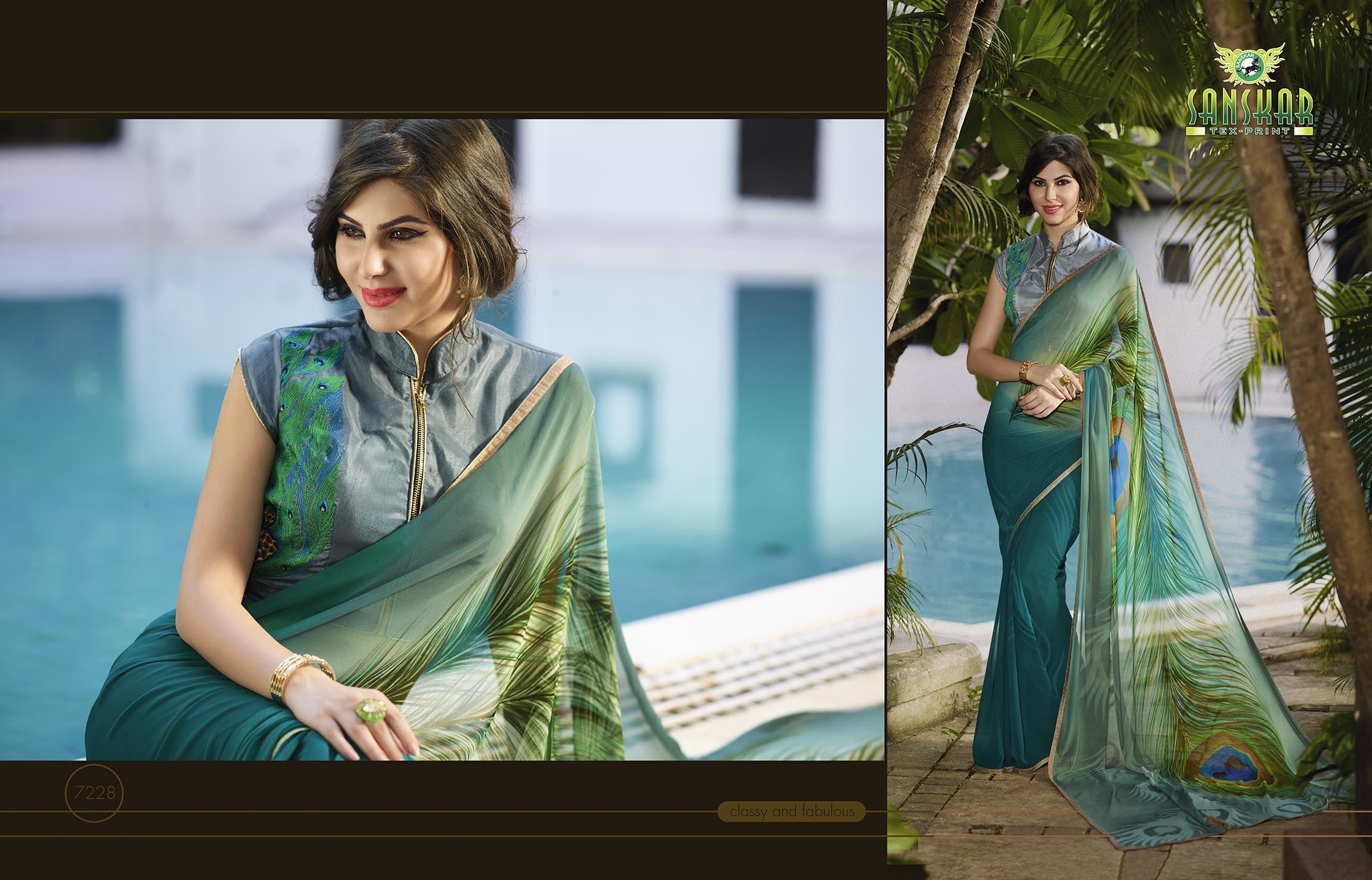Multicolor Stunning Hand Printed Saree