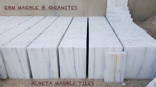 Water-Jet Albeta Marble Tiles - Makrana White Marble Tiles