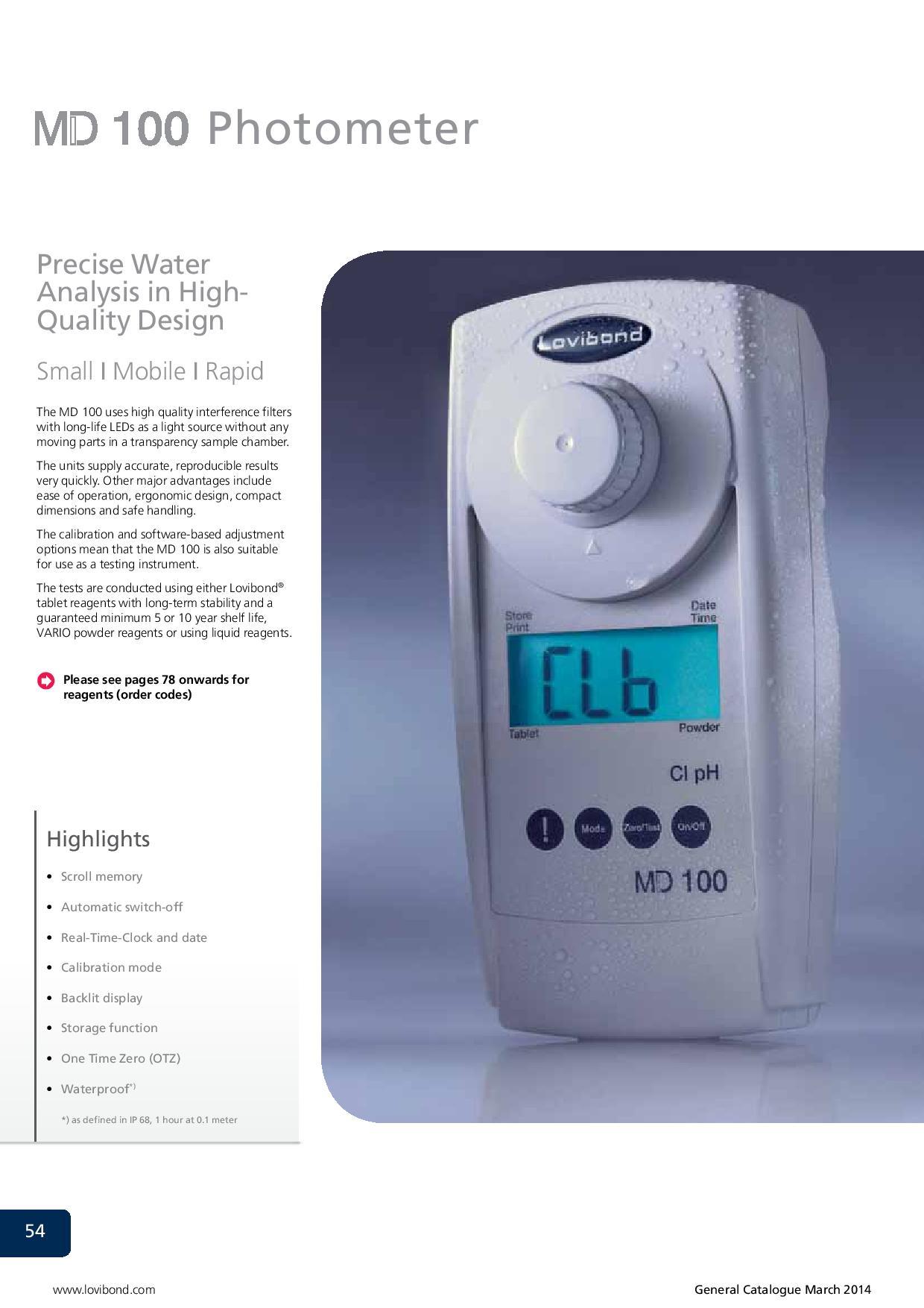 Photometer-md100 Equipment