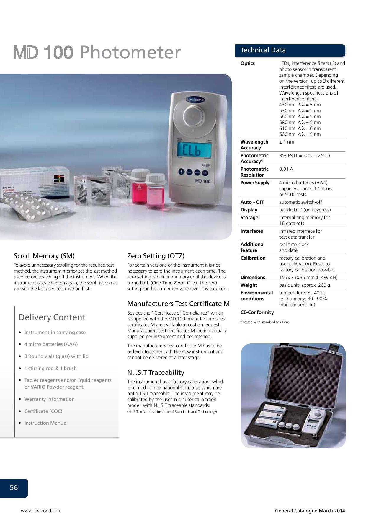 Photometer-md100 Equipment