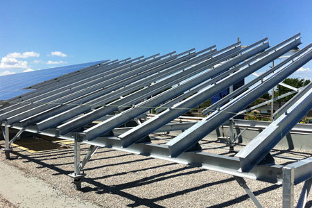 Solar Panel Structure Erection Work