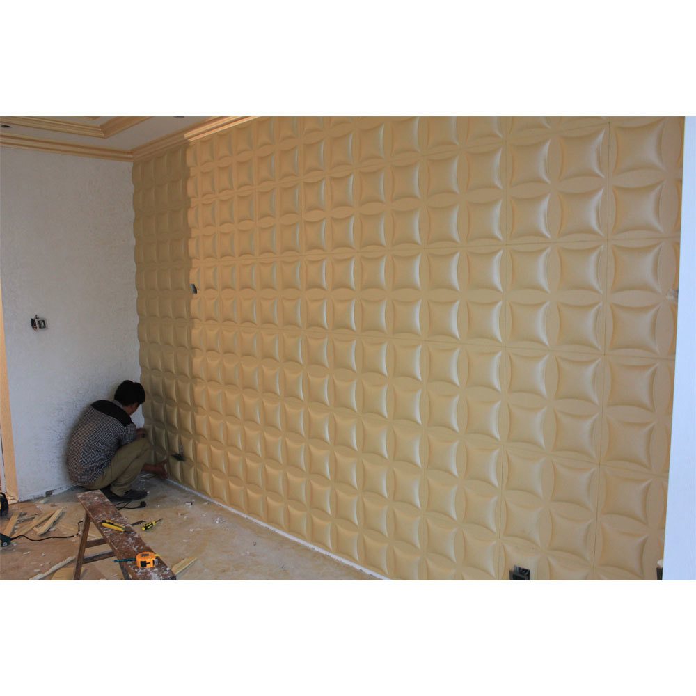 Artificial Leather Tiles - 400x400x26mm, 17 Color Options | Eco-friendly, Acoustic Insulation, Easy Direct Installation
