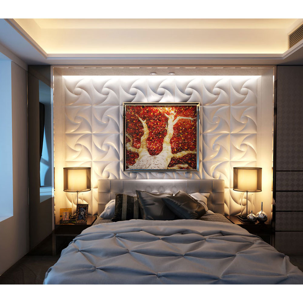Total 17 Colors 3d Pvc Leather Wall Panel