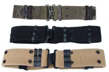 Military Army Belt - Pp & Nylon, 47 Inch Length & 57 Mm Width | Available In Black, Olive Green & Khaki, Used By Military Personnel