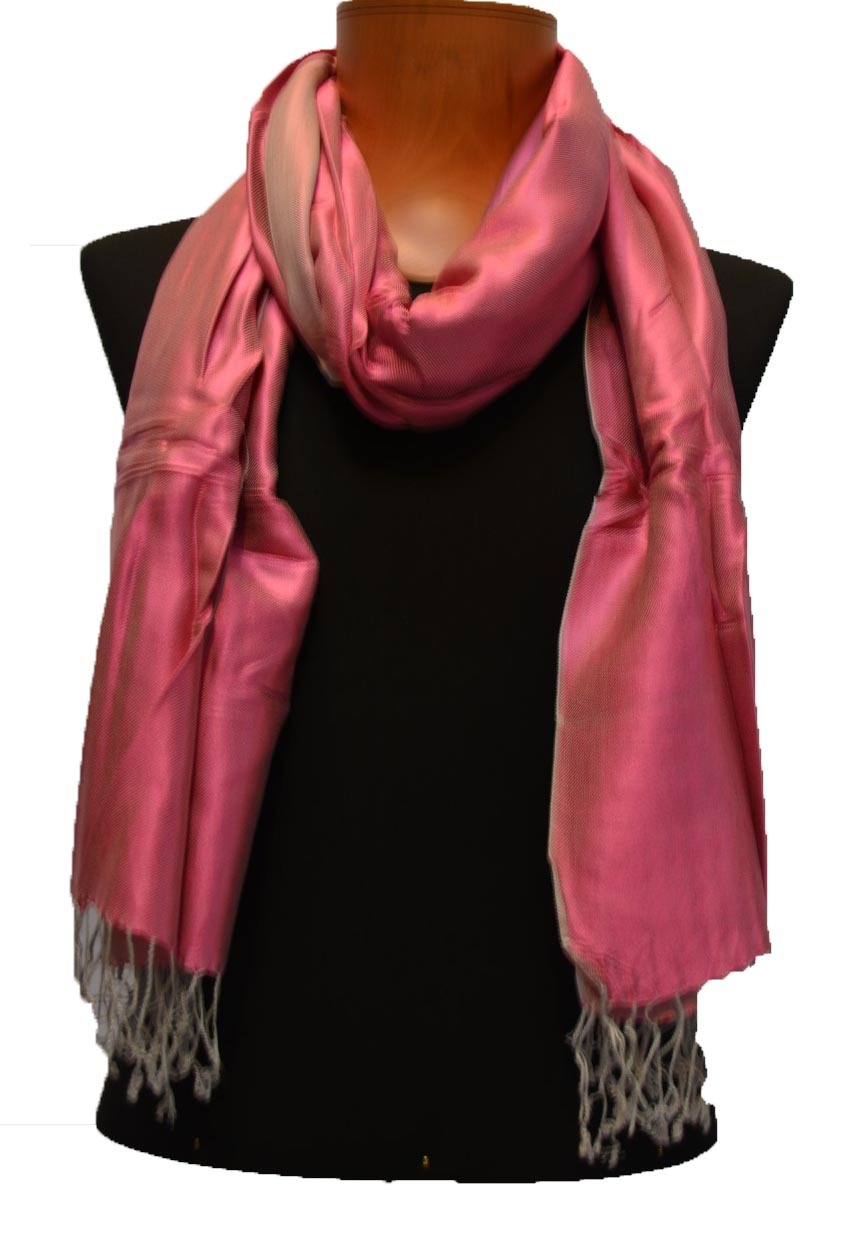 Poly Silk Reversible Stole - 100% Polyester, 80x200 Cms | Unisex, Random Colors, Customizable Design