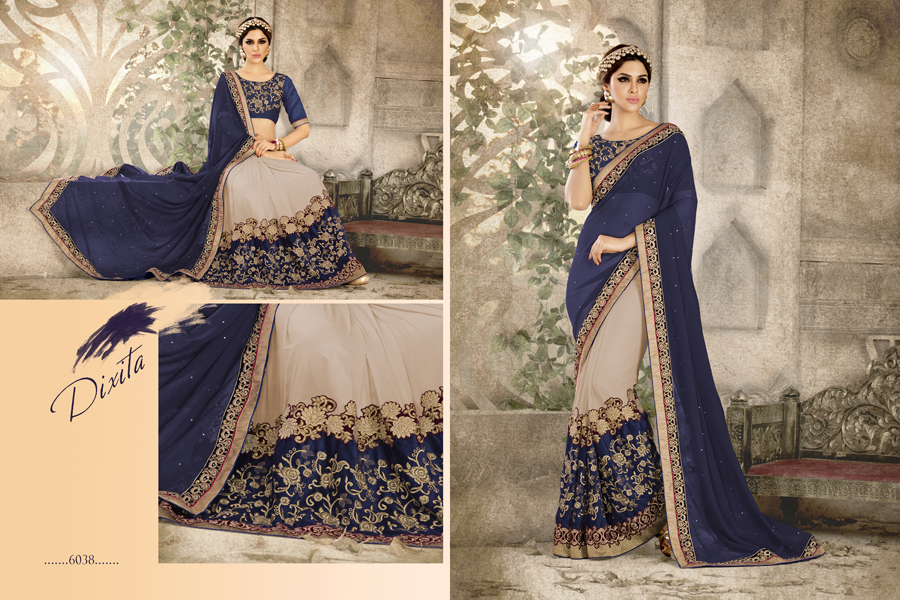 Georgette Embroidered Sarees