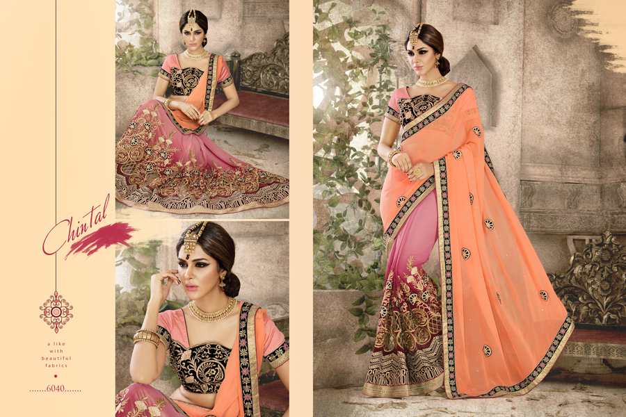 Georgette Embroidered Sarees