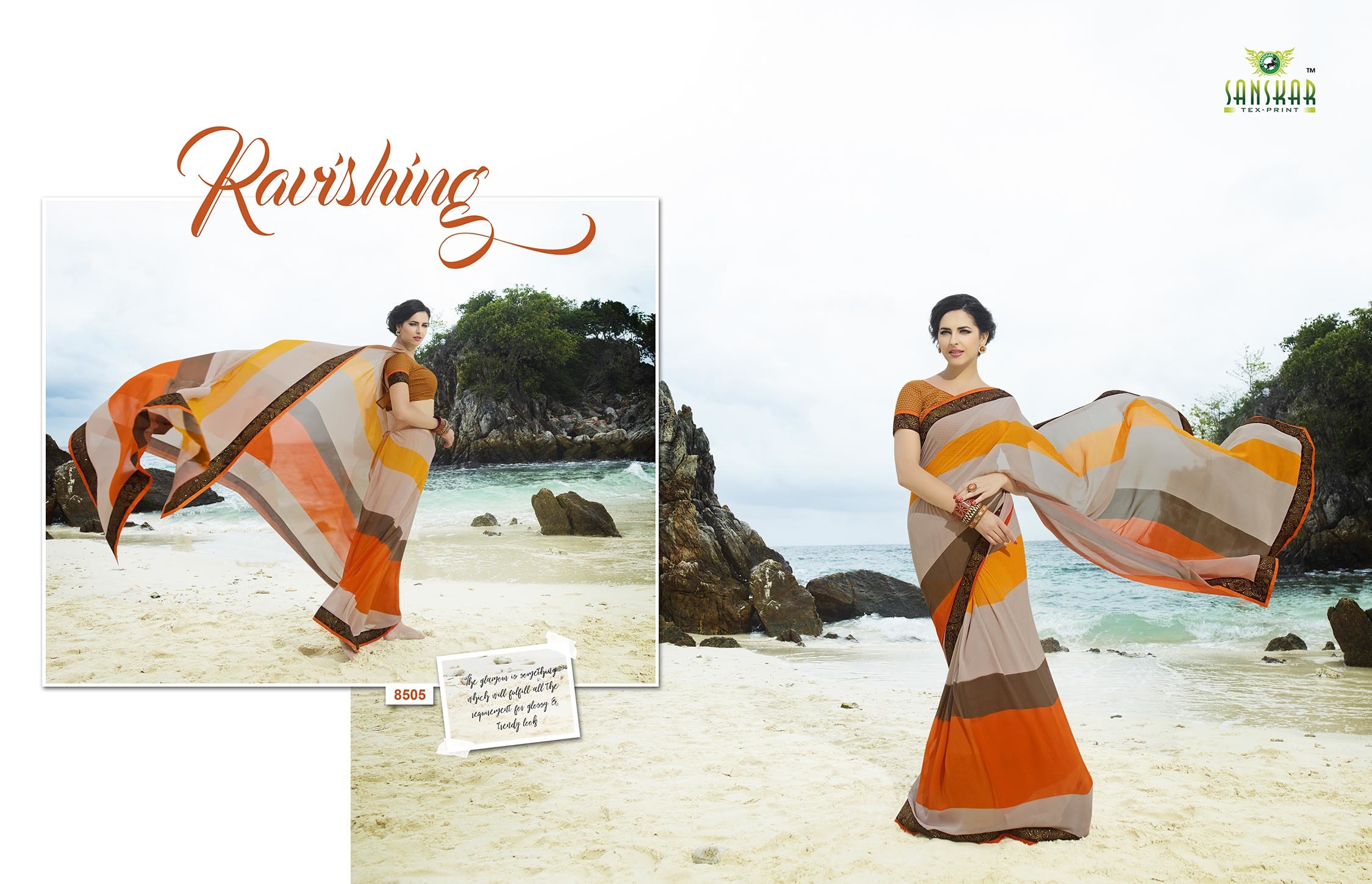 Designer Printed Saree - Bamberg Georgette & Art Banglori Silk Blouse, Multicolor, Bollywood Style For All Seasons