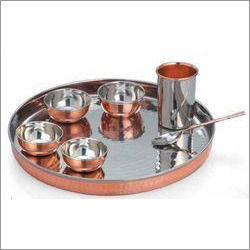 Traditional Copper Thali Set