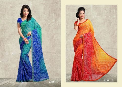 Multicolor Chiffon Sarees