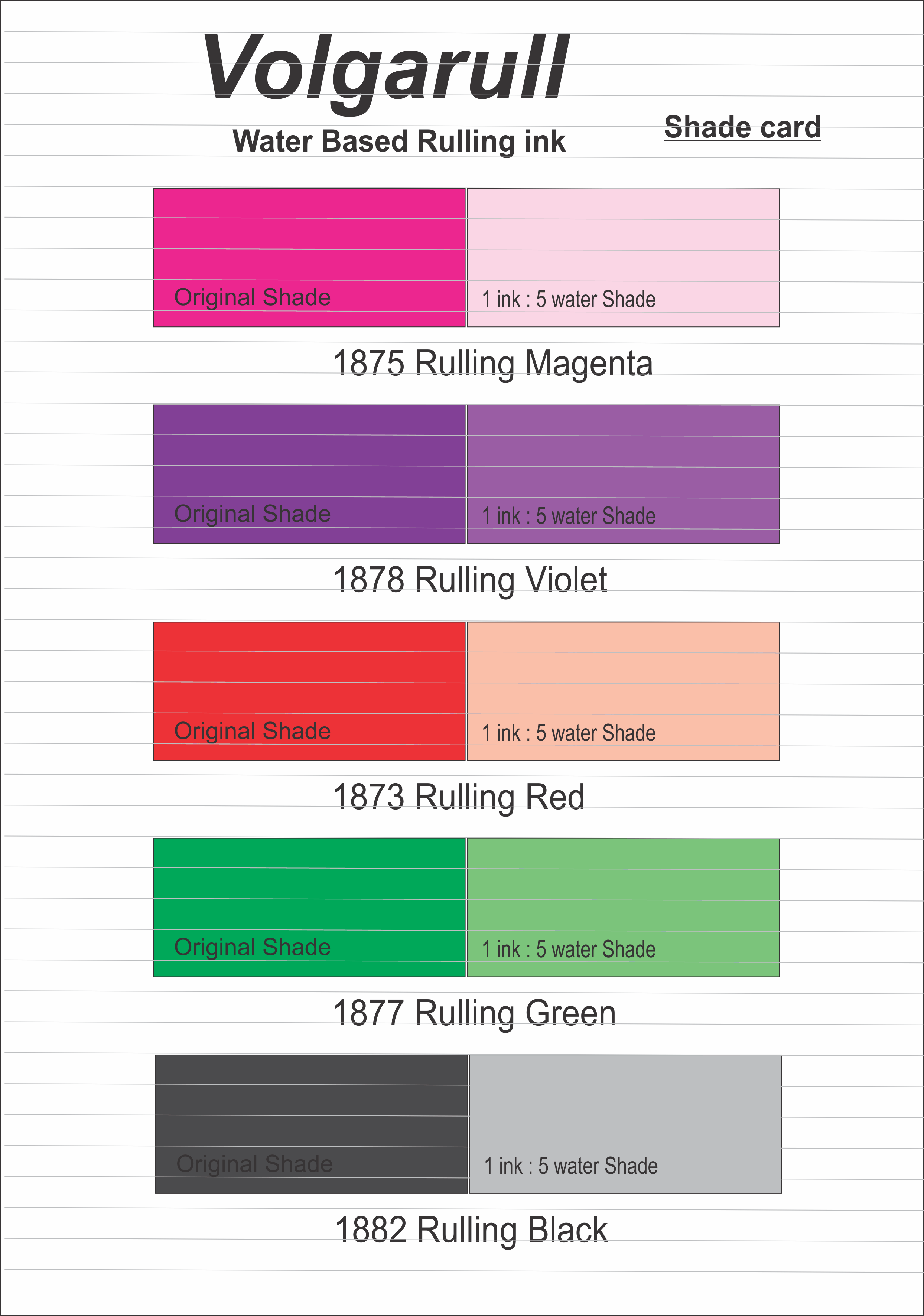 Ruling Ink - Water Based Ink, Available In Various Sizes | Non-hazardous, Eco-friendly, Quick Drying, High Gloss, Excellent Blocking Resistance