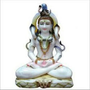 Marble Shiv Statue - Premium White Marble, Exquisite Handcrafted Detailing, Divine Home Decor