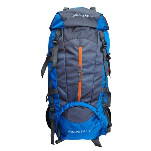 Trekking Bags - PU & Polyester, 50x30x20 cm, Blue | 65L Capacity, Water Resistant, Adjustable & Padded Straps, Lightweight Design, Multiple Pockets