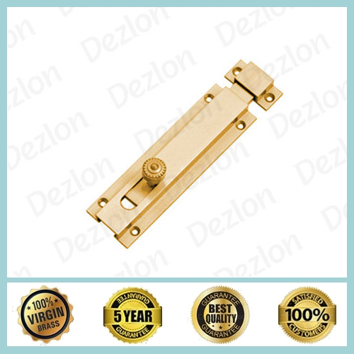 Brass Square Baby Latch - Brass Material, Golden Color, Square Shape | 5-Year Warranty, Easy Installation, Corrosion Resistant, Strength & Finish