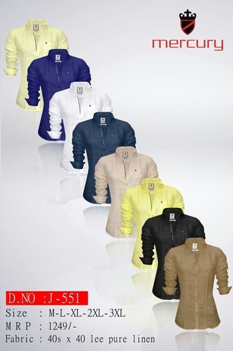 पुरुषों की शुद्ध लिनन शर्ट्स