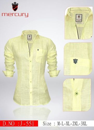 पुरुषों के शुद्ध लिनन शर्ट