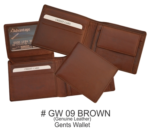 Brown Genuine Leather Gents Wallet