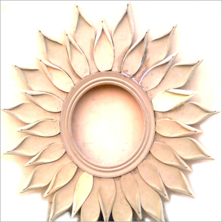 गोल लकड़ी का दर्पण फ्रेम