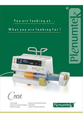 Syringe Infusion Pump Suitable For: Clinic