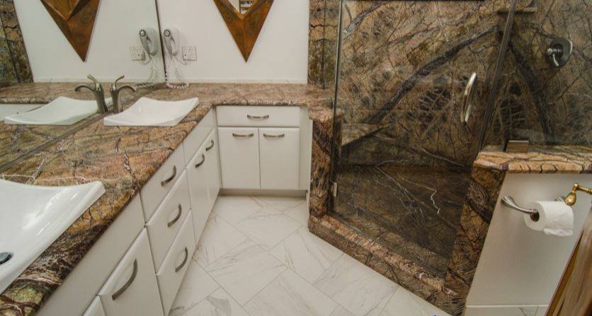 Machine-cut Rainforest Brown Marble