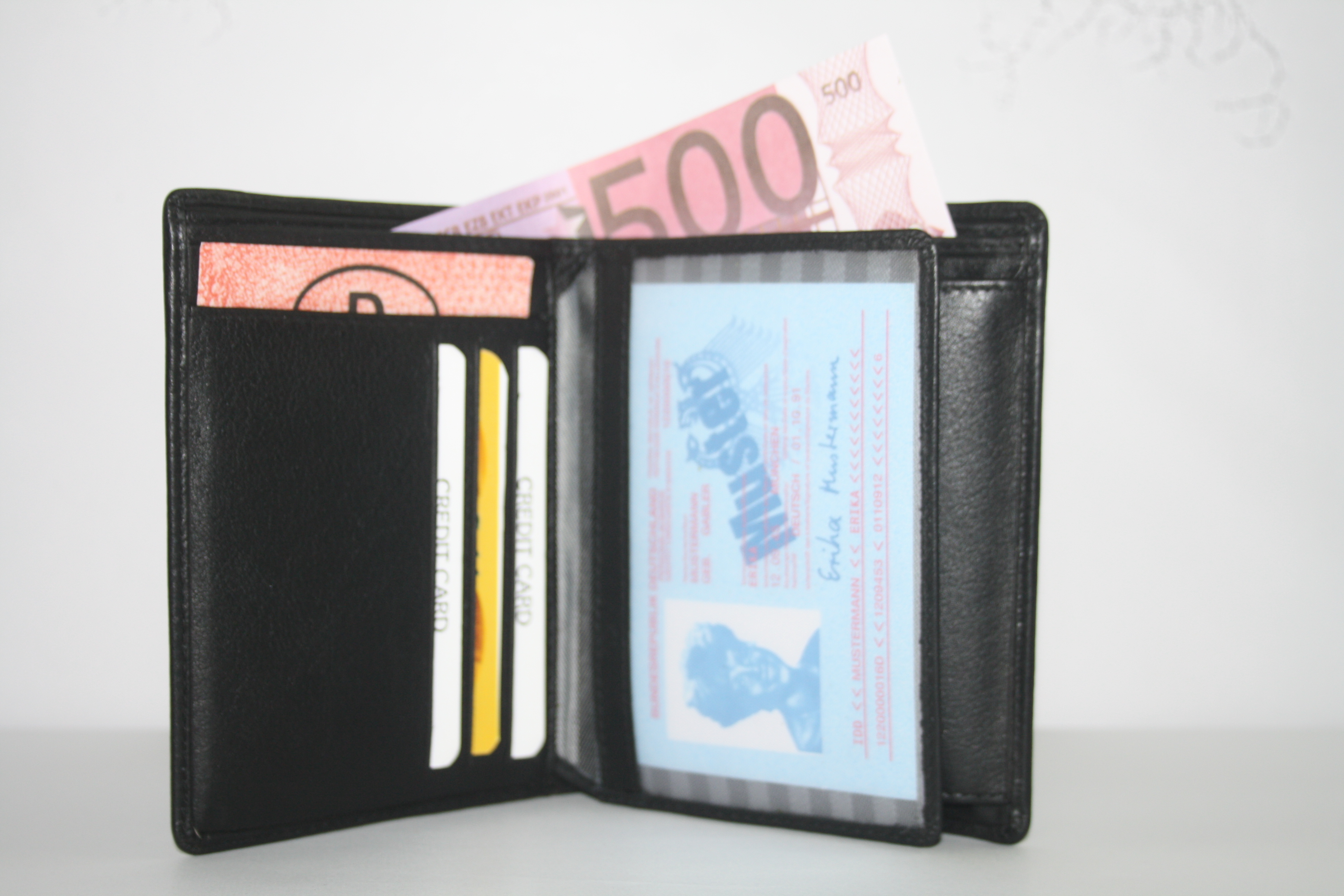 Black Mens Leather Wallet