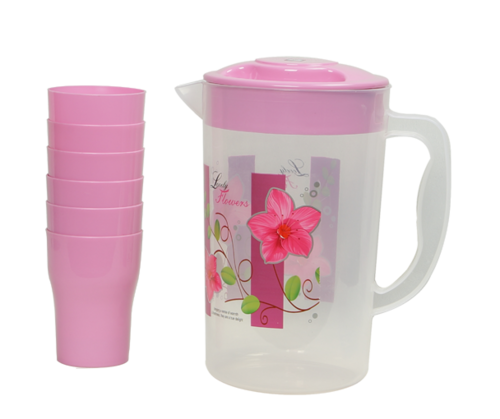 Various Color Plastic Dew Jug Set Deluxe