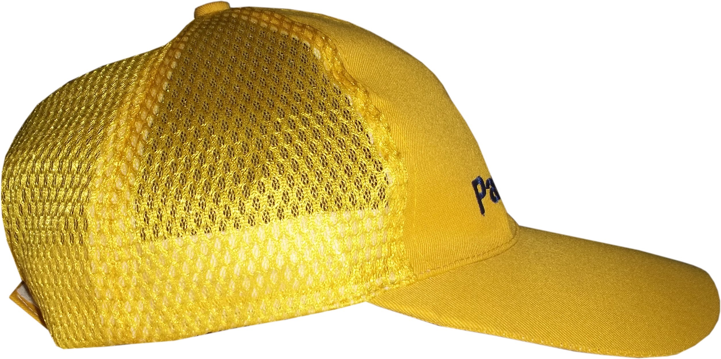 Customised Jali Cap - Polyester Material, Medium Size, Yellow Color | Handy Design For Head Protection