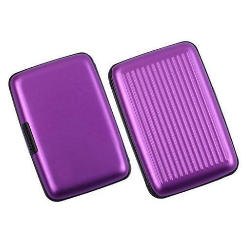 Aluminium Wallet - Medium Size, Square Shape, Silver, Black, Blue, Pink, Golden Colors | Handy Design For Keeping Credit Cards, Cash, Atms - Quality Tested, Wear Resistant