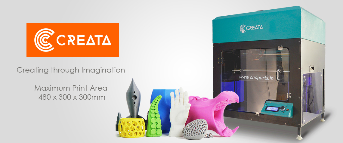 Creata 3d Printer - 430x300x300 Mm Build Volume, 1.75 Mm Filament Compatibility, High Precision Layer Height 100-400 Microns, Inbuilt Power Failure Protection, Usb/sd/bluetooth Connectivity