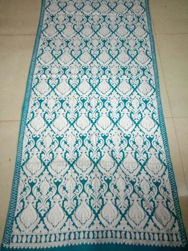 White And Sky Blue Kashmiri Ari Embroidery