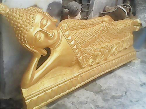 सोने वाले बुद्ध की दीवार की चित्रण आकृतियाँ