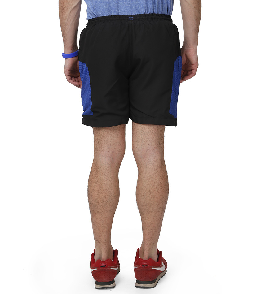 Mens Black & White Shorts - Polyester, Plain Pattern | Shrink Proof, Smooth Finish, Quality Tested For Defect-free Range