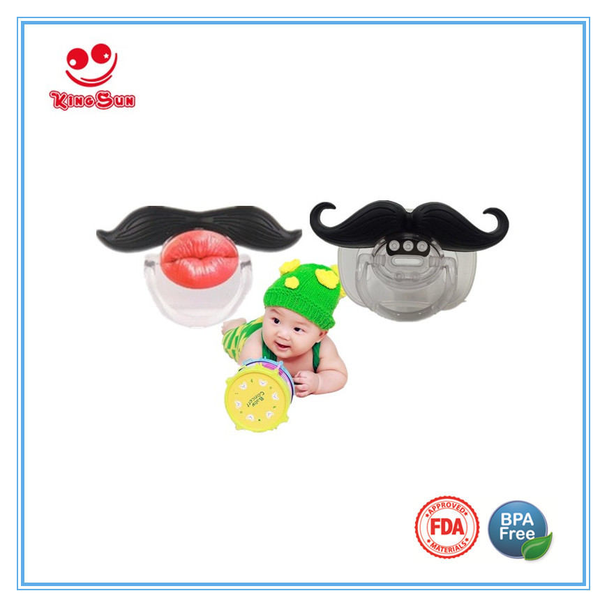 Transparent Moustache Shape Funny Newborn Baby Pacifier