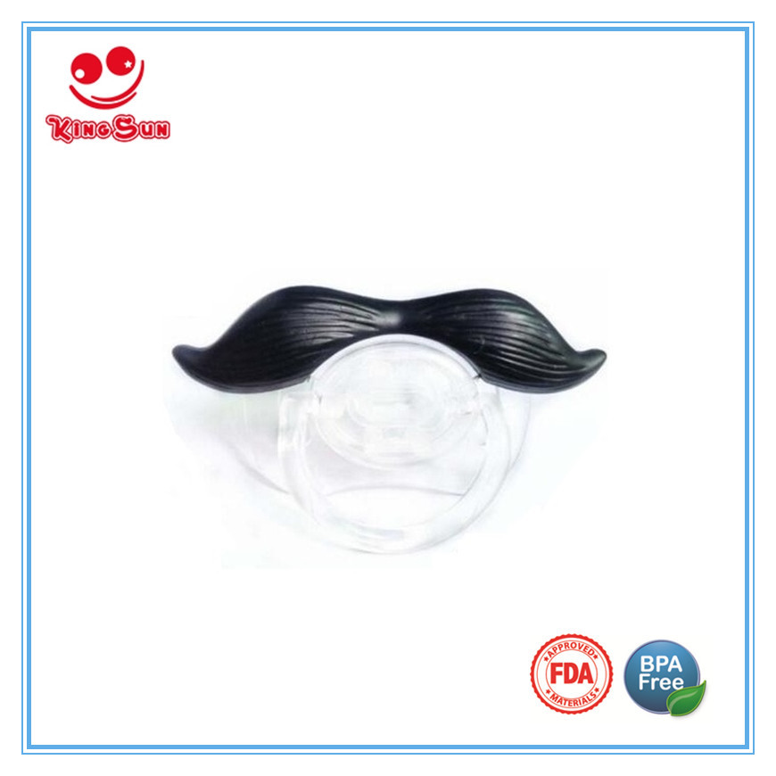 Transparent Moustache Shape Funny Newborn Baby Pacifier