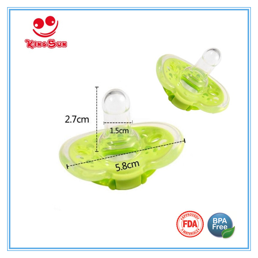 Green Or Customized Food Grade Silicone Baby Pacifier For Infant