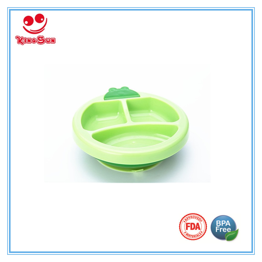 Yellow/blue/pink/green Or Customized Pp Baby Feeding Warmming Plate Dinner Dish