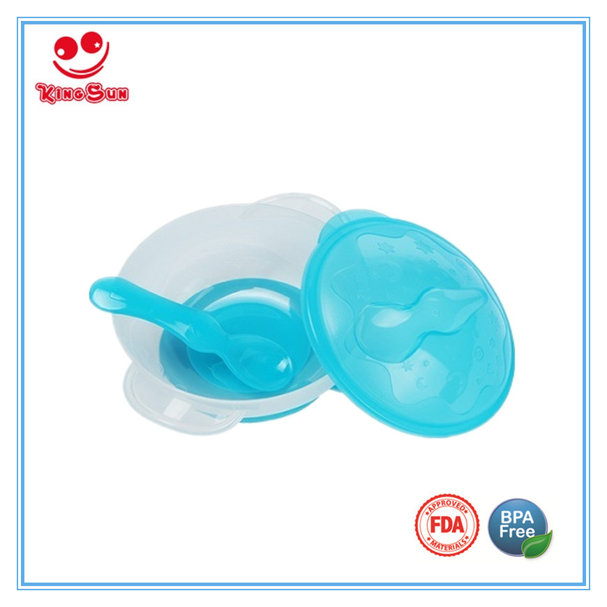 Baby Suction Feeding Bowl Set - Eco-friendly Pp/tpe Material, Blue/pink/yellow Options | Non-slip Design, Perfect For 4m+ Baby Eating Independence