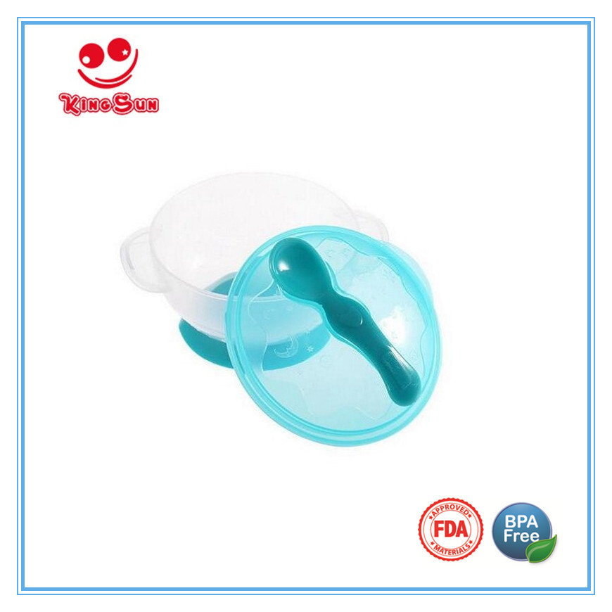 Baby Suction Feeding Bowl Set - Eco-friendly Pp/tpe Material, Blue/pink/yellow Options | Non-slip Design, Perfect For 4m+ Baby Eating Independence