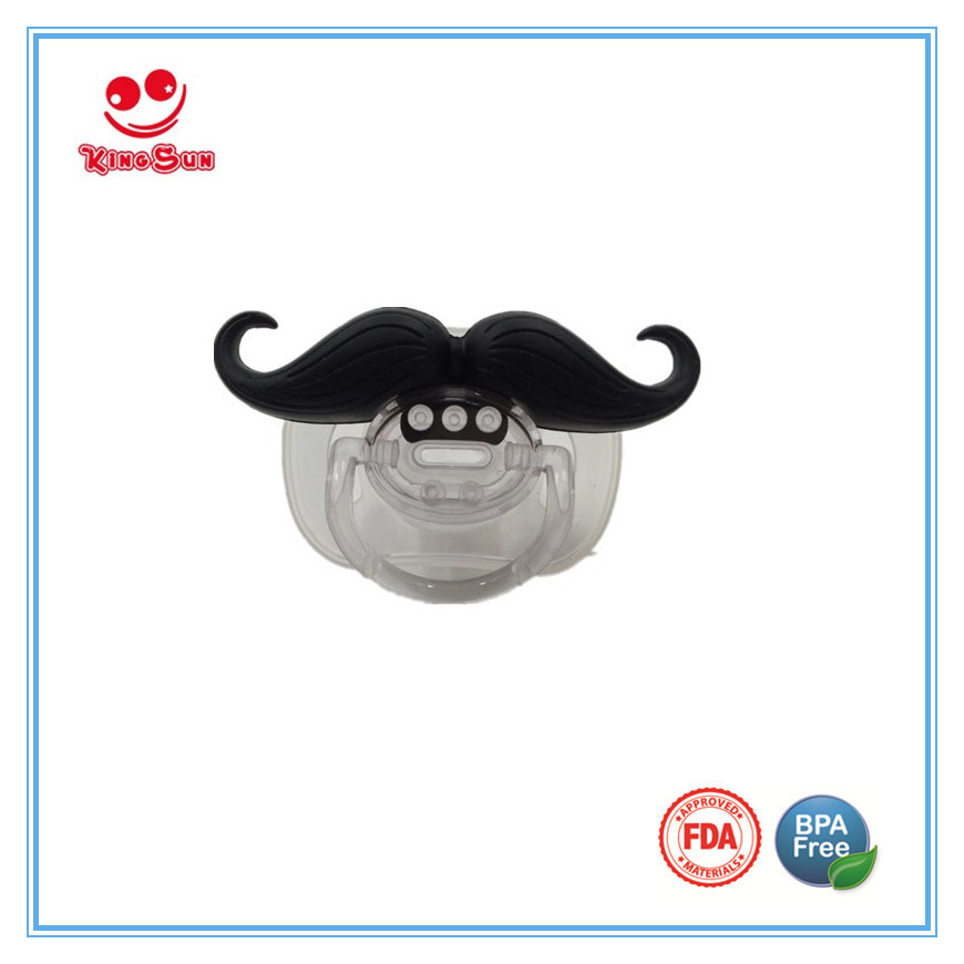 Transparent Moustache Shape Funny Newborn Baby Pacifier