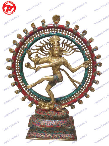 Natraj Dancing W/ Flower Stone Work Dimension(L*W*H): 22" Inch (In)