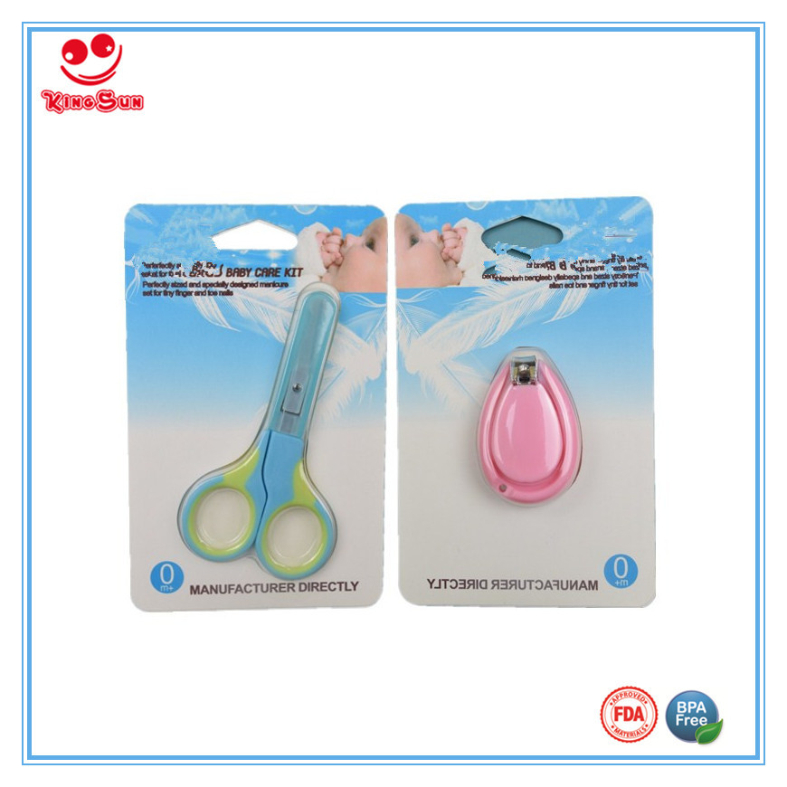 Stainless Steel &Pp Best Newborn Double Color Nail Scissors With Cover