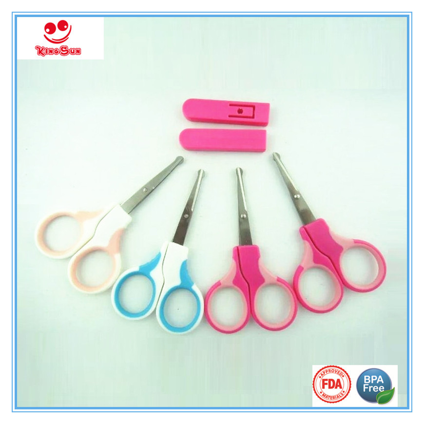 Stainless Steel &Pp Best Newborn Double Color Nail Scissors With Cover